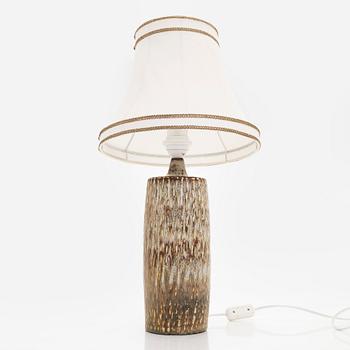 Gunnar Nylund, a stoneware table lamp and pen holder, Rörstrand, mid-20th century.