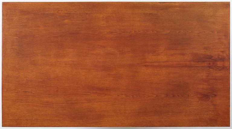 Oscar Nilsson, attributed to, a stained oak table, probably executed at Isidor Hörlin AB, Stockholm, 1930-40's.