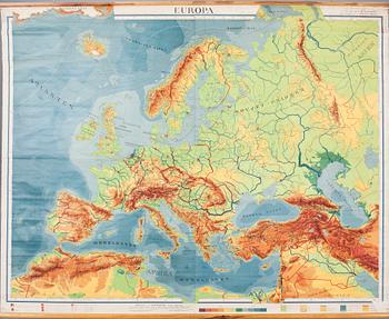SKOLKARTA, "Europa", 1900-talets andra hälft.