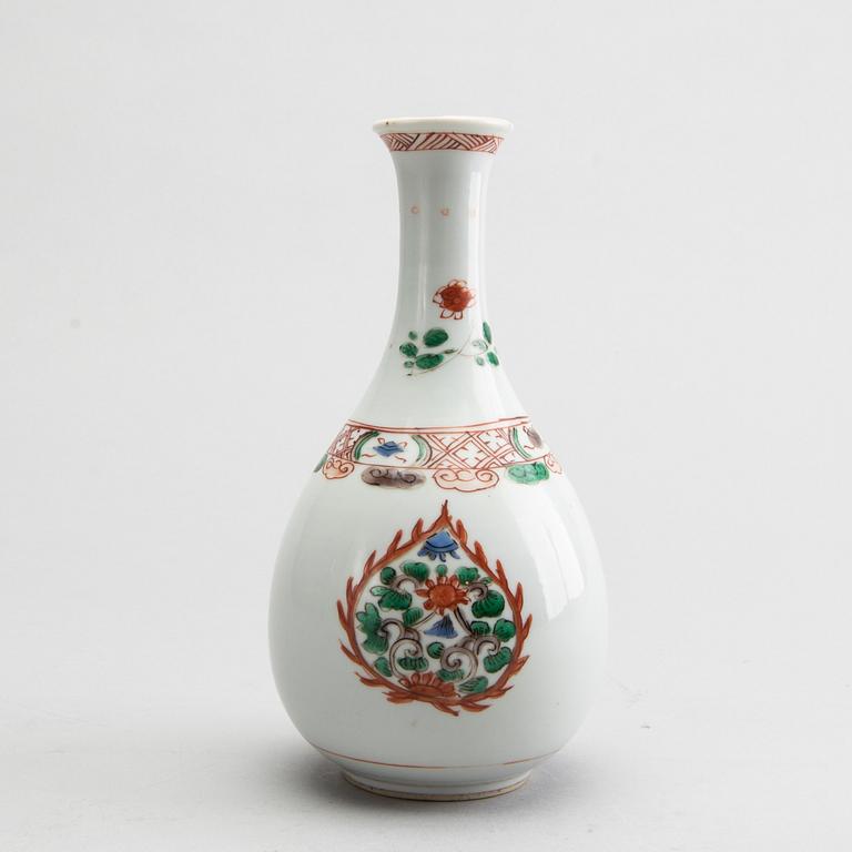 A Chinese 18th century famille verte porcelain vase.