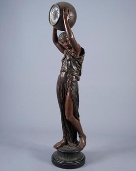 GOLVUR, patinerad metall, ca 1900.