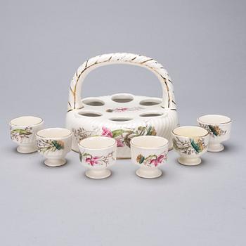 ÄGGSTÄLLNING, porslin, Franz Ant. Mehlem, Tyskland 1870-1920.