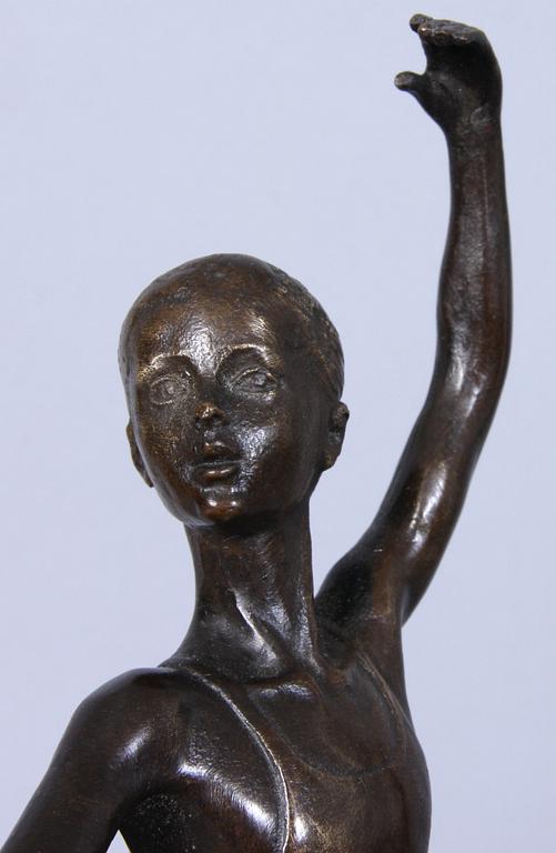 SKULPTUR, brons, märkt A. Leonard, 2000-tal.