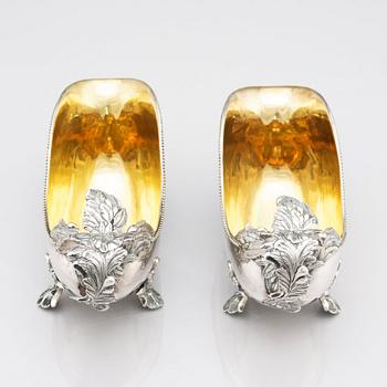 A pair of Swedish Rococo sauce-jugs, mark of Anders Schotte, Uddevalla 1794.