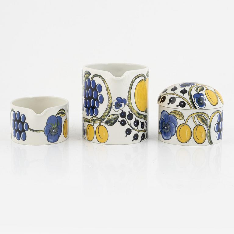 Birger Kaipiainen, servisdelar, 25 st, porslin, "Paratiisi" Arabia, Finland.