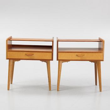 Helmut Magg, sängbord, ett par, WK möbel, 1900-talets mitt.