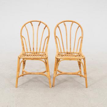 Josef Frank, a pair of bamboo and rattan garden chairs, model no 1164 by Svenskt Tenn, Sweden, designed in 1947.