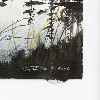 Peter Eugén, Sjö med vass och skog.