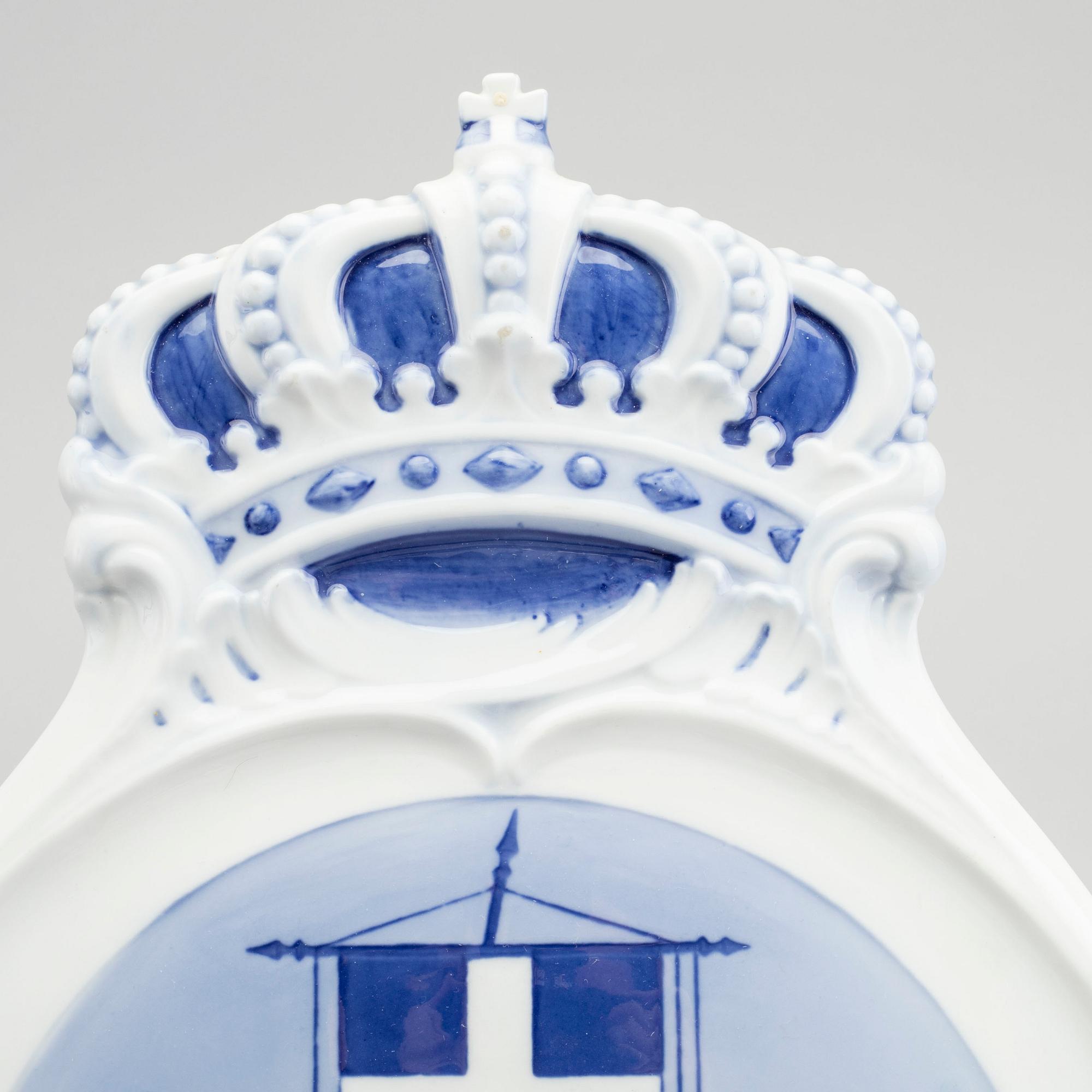 VÄGGPLAKETT, ARNOLD KROG, Royal Copenhagen, 1908.