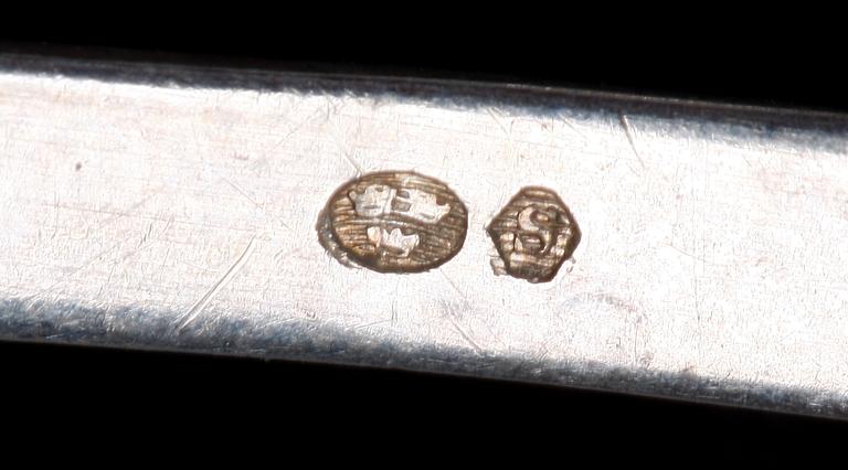 PARTI BESTICK, 21 delar, silver, bla Hans Georg Tillström, Växjö 1819.
