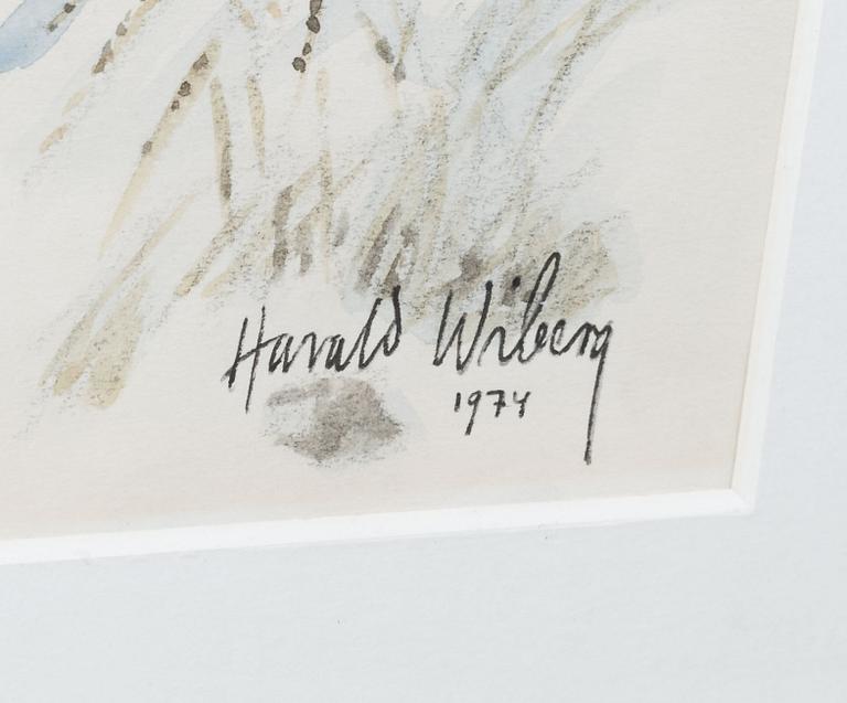 HARALD WIBERG, akvarell, signerad och daterad 1974.
