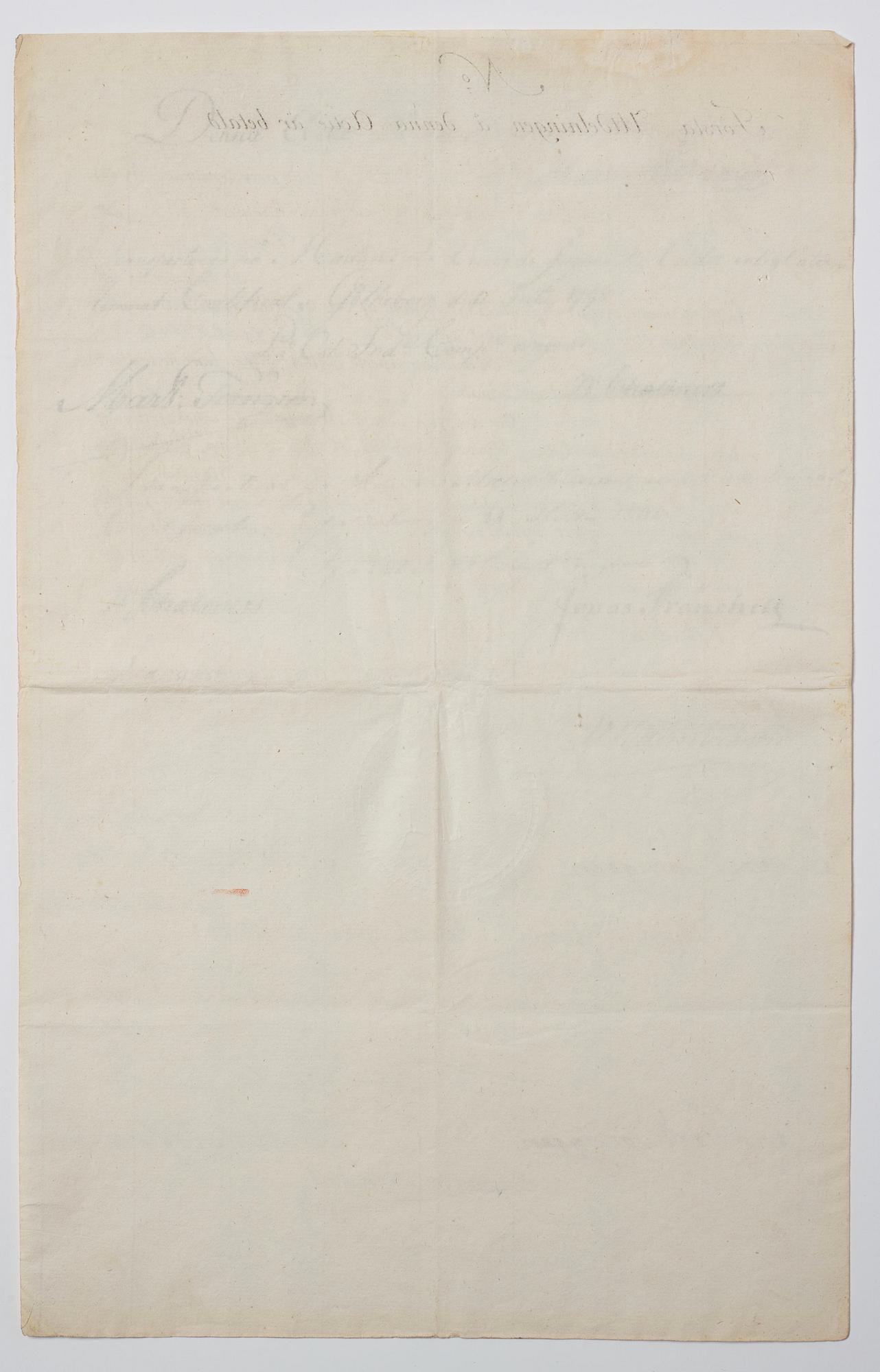 A Swedish East India share certificate, 1780's.
