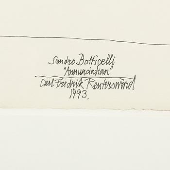 Carl Fredrik Reuterswärd, "Sandro Botticelli, Annunciation".