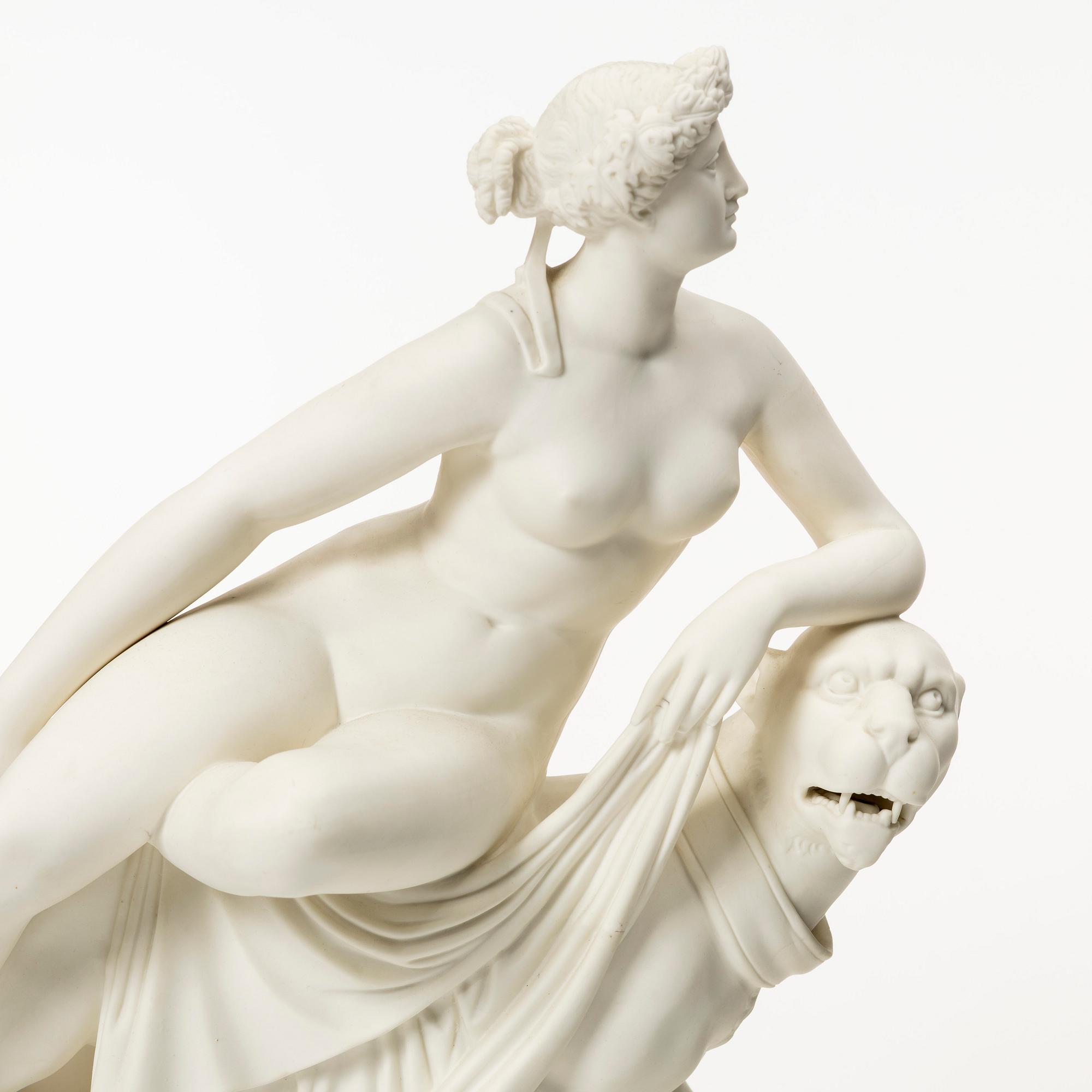 Johann Heinrich von Dannecker, after, 'Ariadne on the Panther,' Gustafsberg, late 18th Century.