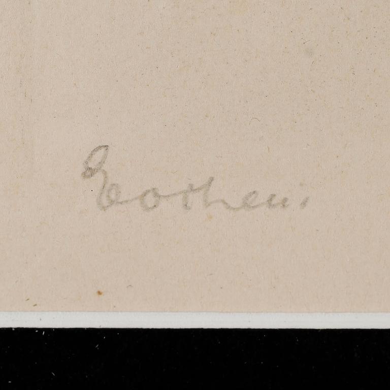 OKÄND KONSTNÄR, litografiskt tryck, otydligt signerad, 1900-talets första hälft.