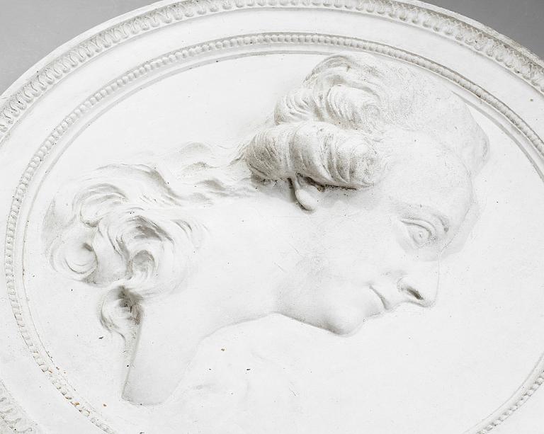 MEDALJONG, betong, efter Johan Tobias Sergel, 1900-tal.