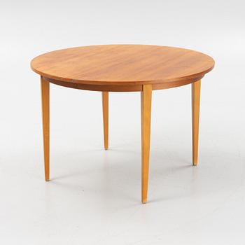 Kai Kristiansen, stolar, 4 st, "Pige/T21", Danmark, 1950/60-tal. Bord medföljer.