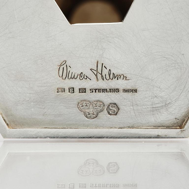 Wiwen Nilsson, a pair of sterling silver candlesticks, Lund, Sweden, 1973-1974.