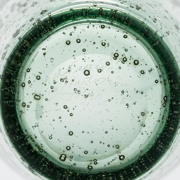 Kaj Franck, dricksglas, 3 st, modell (Frog-pond) KF 216, signerade K. Franck Nuutajärvi Notsjö.