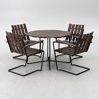 A five-piece garden suite, Grythyttan, mid-20th Century.