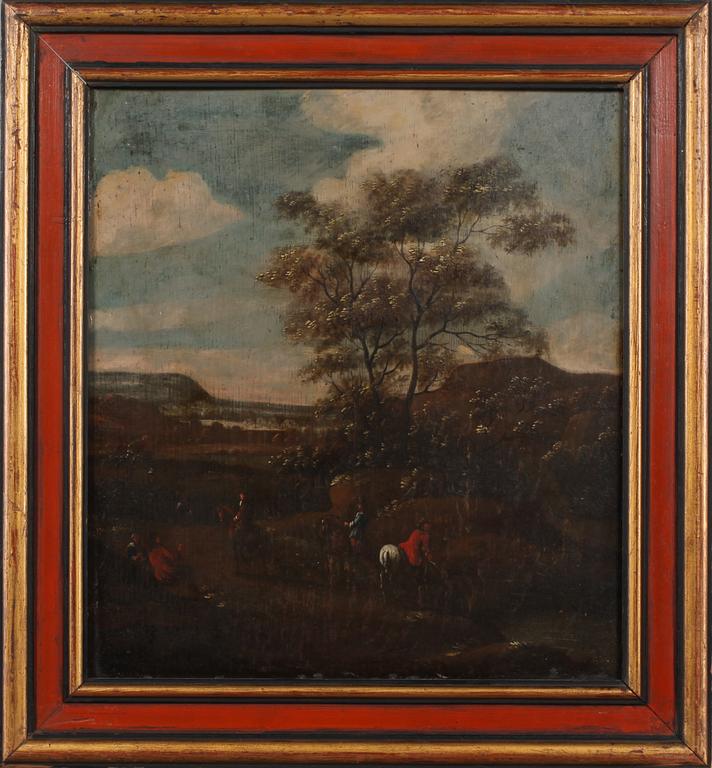 OKÄND KONSTNÄR, 2 st, olja på träpannå, mellaneuropa 1700-tal.