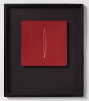 Lucio Fontana, "Concetto spaziale (Red)".