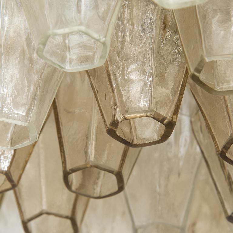 Carlo Scarpa, A1960s 'Polyhedra' chandelier for Venini Murano Italy.