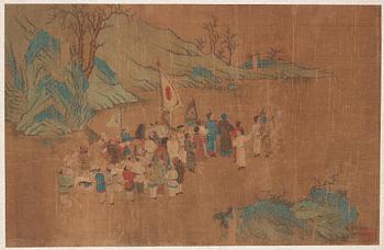 A Chinese album with paintings of Envoys Presenting Tribute  职贡图(Zhigong tu), probably 17thCentury, after an old master.