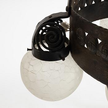 Arvid Böhlmarks Lampfabrik, a ceiling lamp model "5345", Stockholm, 1910s.