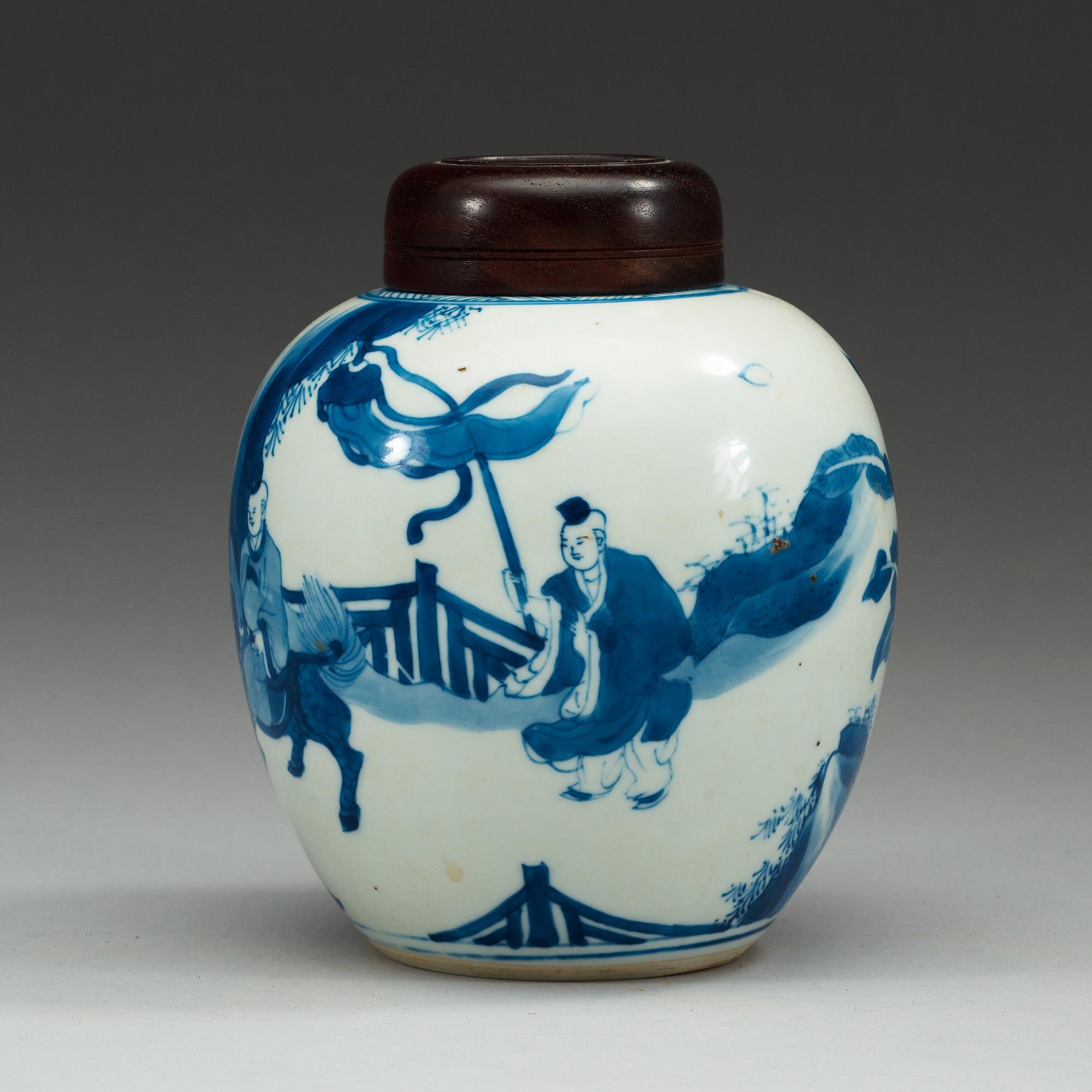 KRUKA, porslin. Qing dynastin, Kangxi (1662-1722).