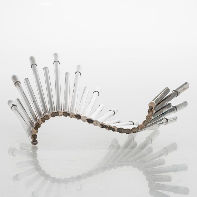 Carl F. Christiansen, candelabrum, silver-plated, Denmark 1960s.