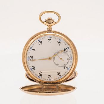A 14K pocket watch, 53 mm.
