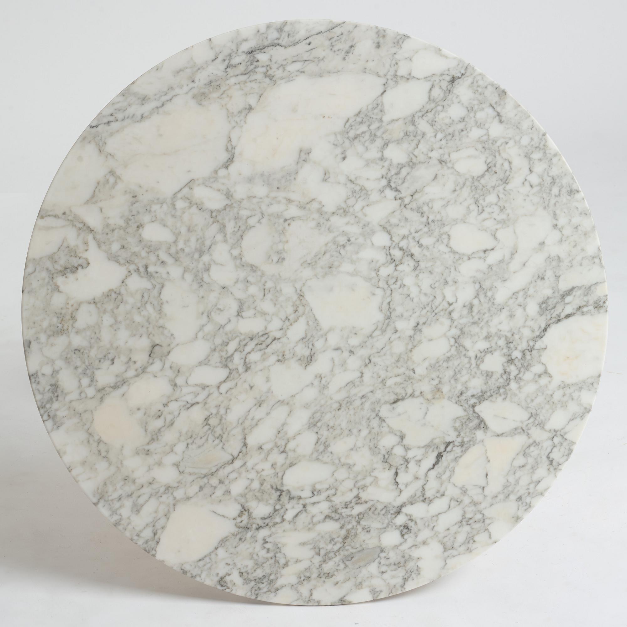 Eero Saarinen, a marble top "Tulip", table, Knoll International, executed on license by Nordiska Kompaniet NK Inredninga.