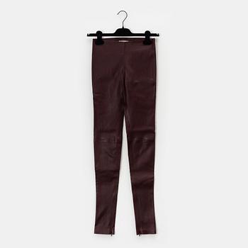 Balenciaga, A pair of leather pants, size 34.
