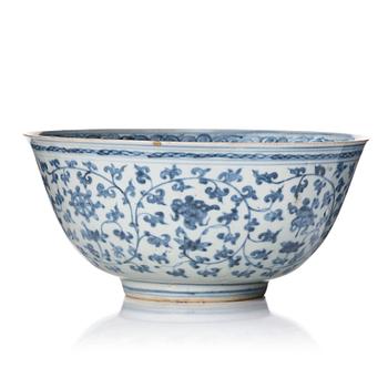 A blue and white bowl, Ming dynasty (1368-1644).