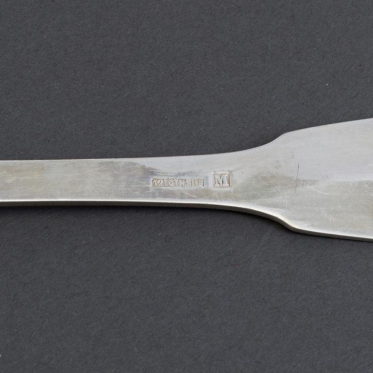 MATSKEDAR, 12 st, silver bla Sverige, Tyskland och England, 17/1800-tal.