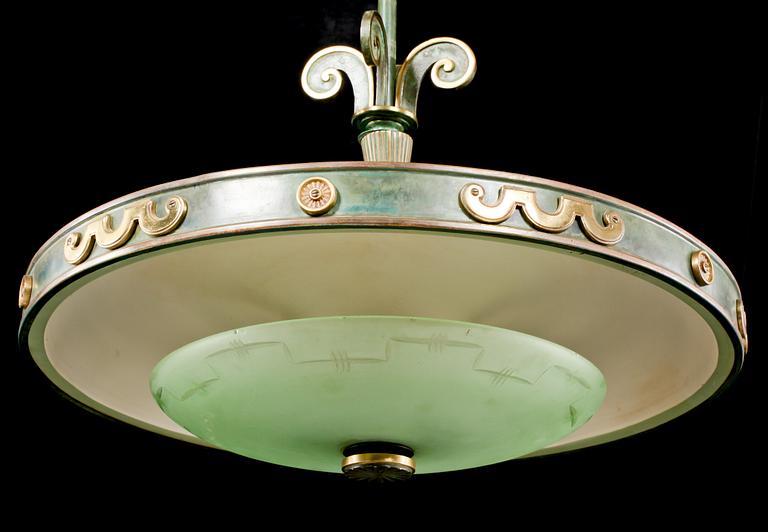 TAKLAMPA, 1930/40-tal. Höjd 60 cm.