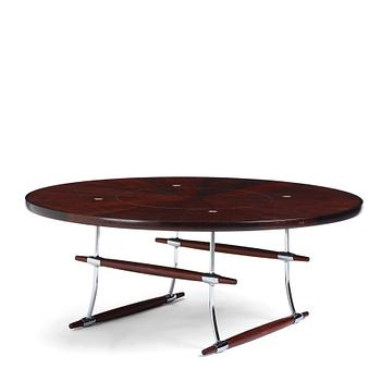 105. Jens Quistgaard, a Brazilian rosewood “Stokke" coffee table, Nissen Langaa, Denmark 1960-70s.