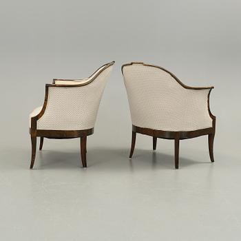FÅTÖLJER, ett par, Art Deco, 1920-30-tal.