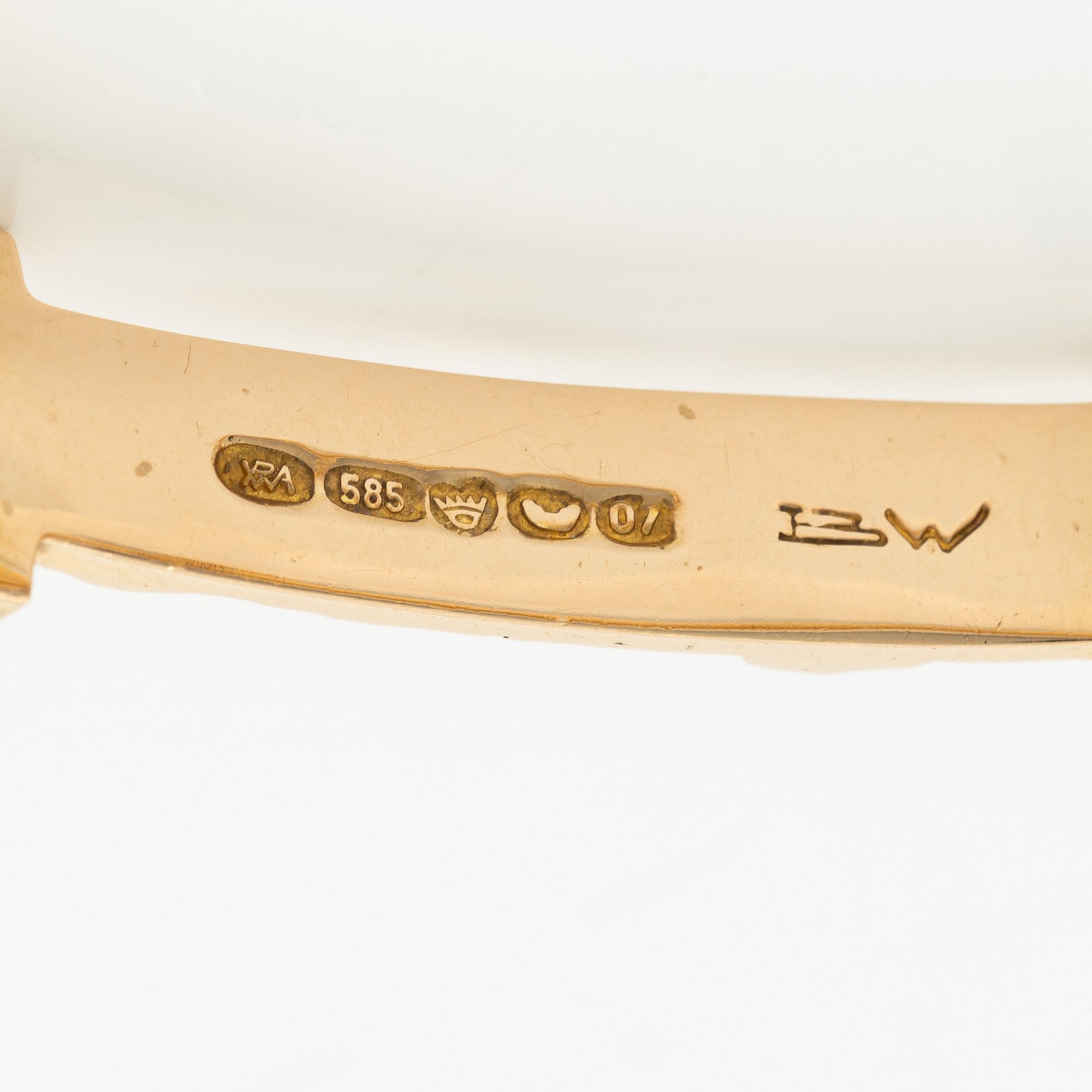 Björn Weckström, Bracelet, "Tundra", 14K gold, Lapponia 1967.
