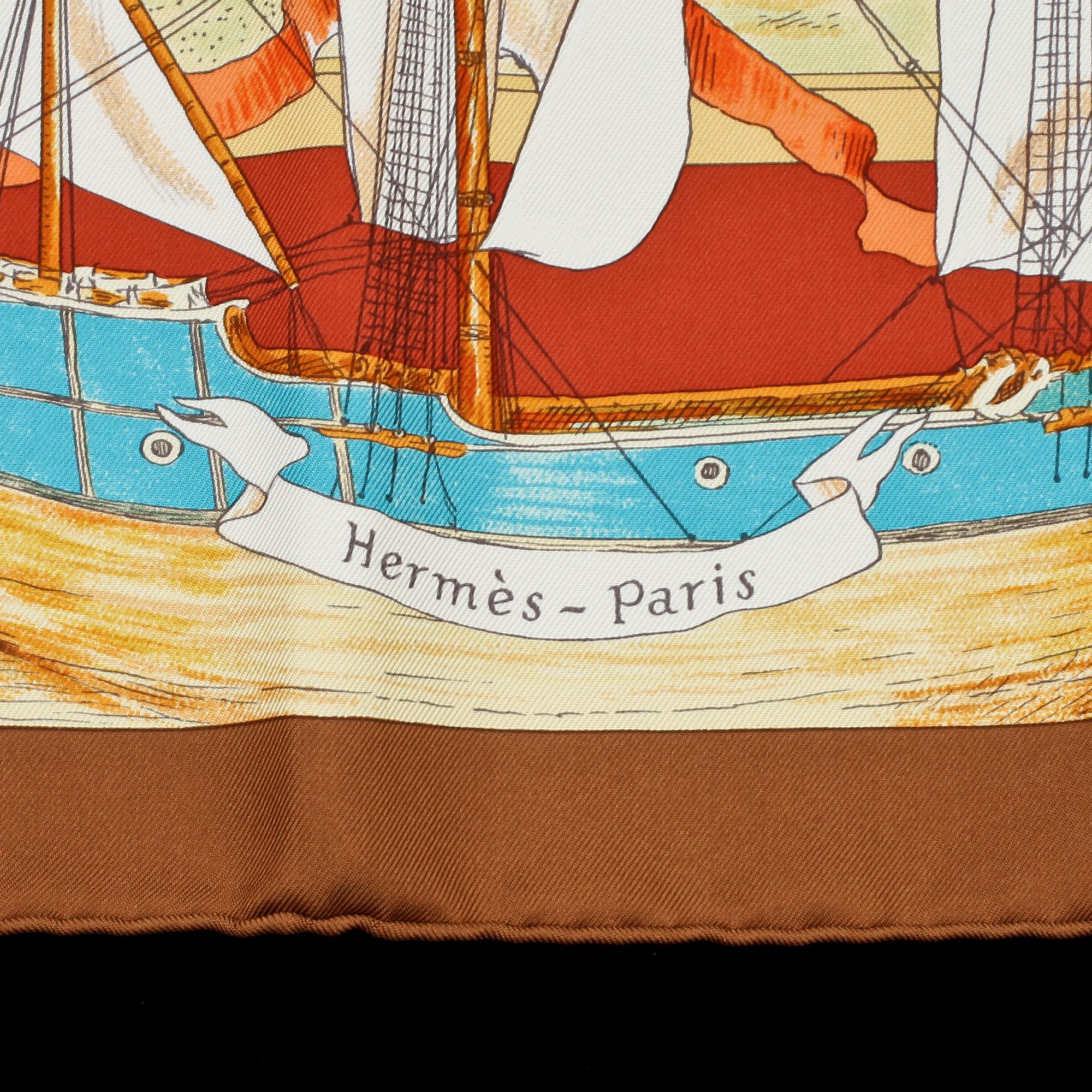 SCARF, siden, "Samuel de Champlain/ Le Canada", design Kermit Oliver, Hermès, Paris.