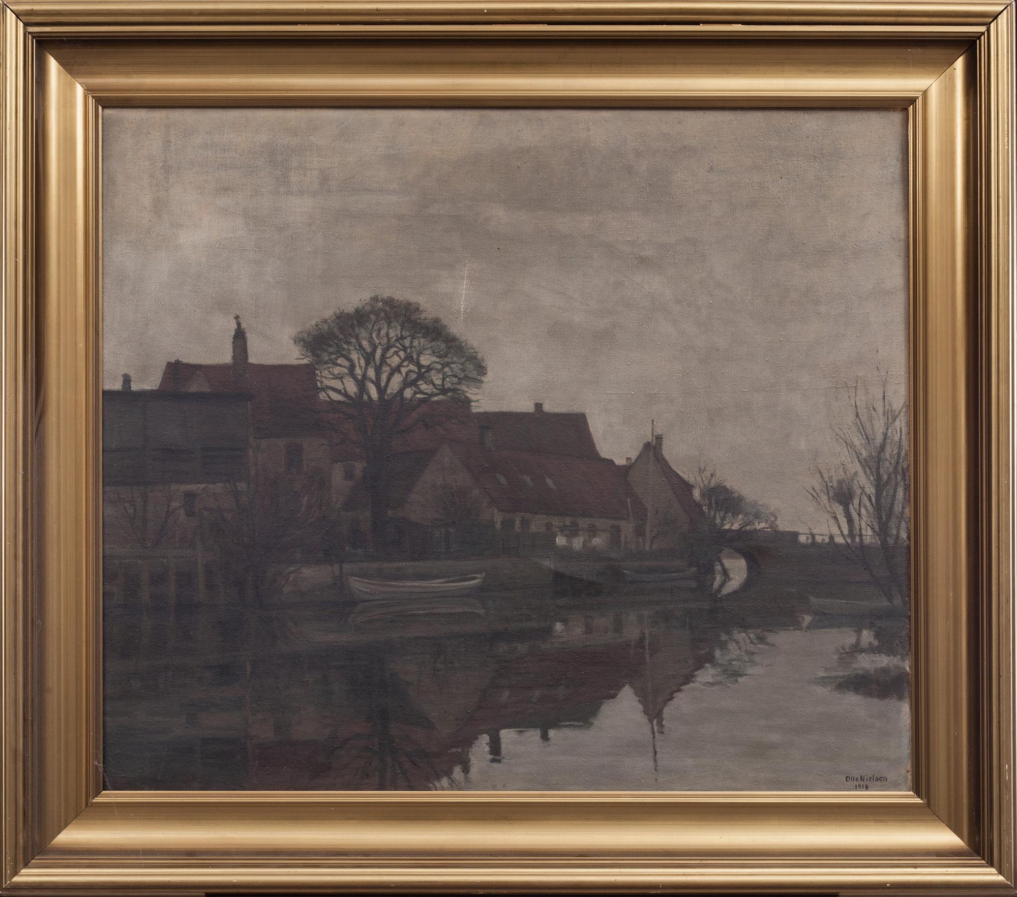 OTTO NIELSEN, oljemålning på duk, signerad och daterad 1918.
