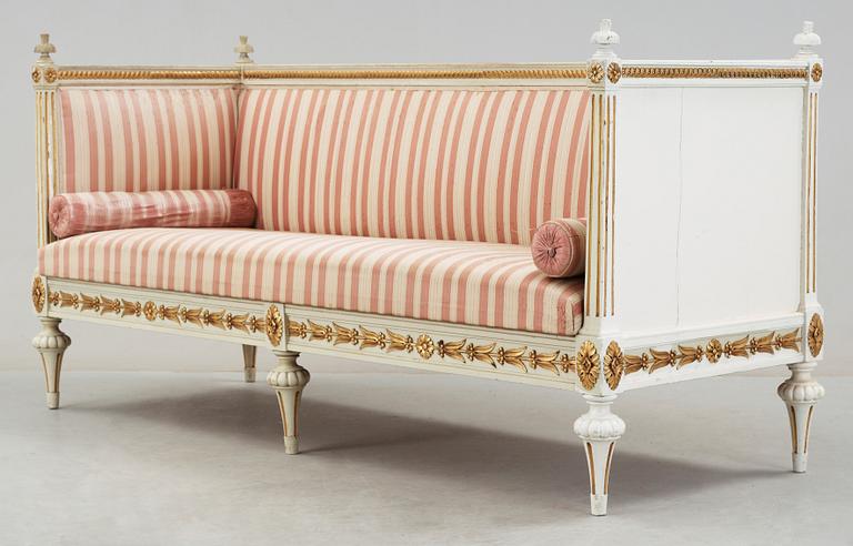 BANKETTSOFFA, sengustaviansk, omkring 1800.