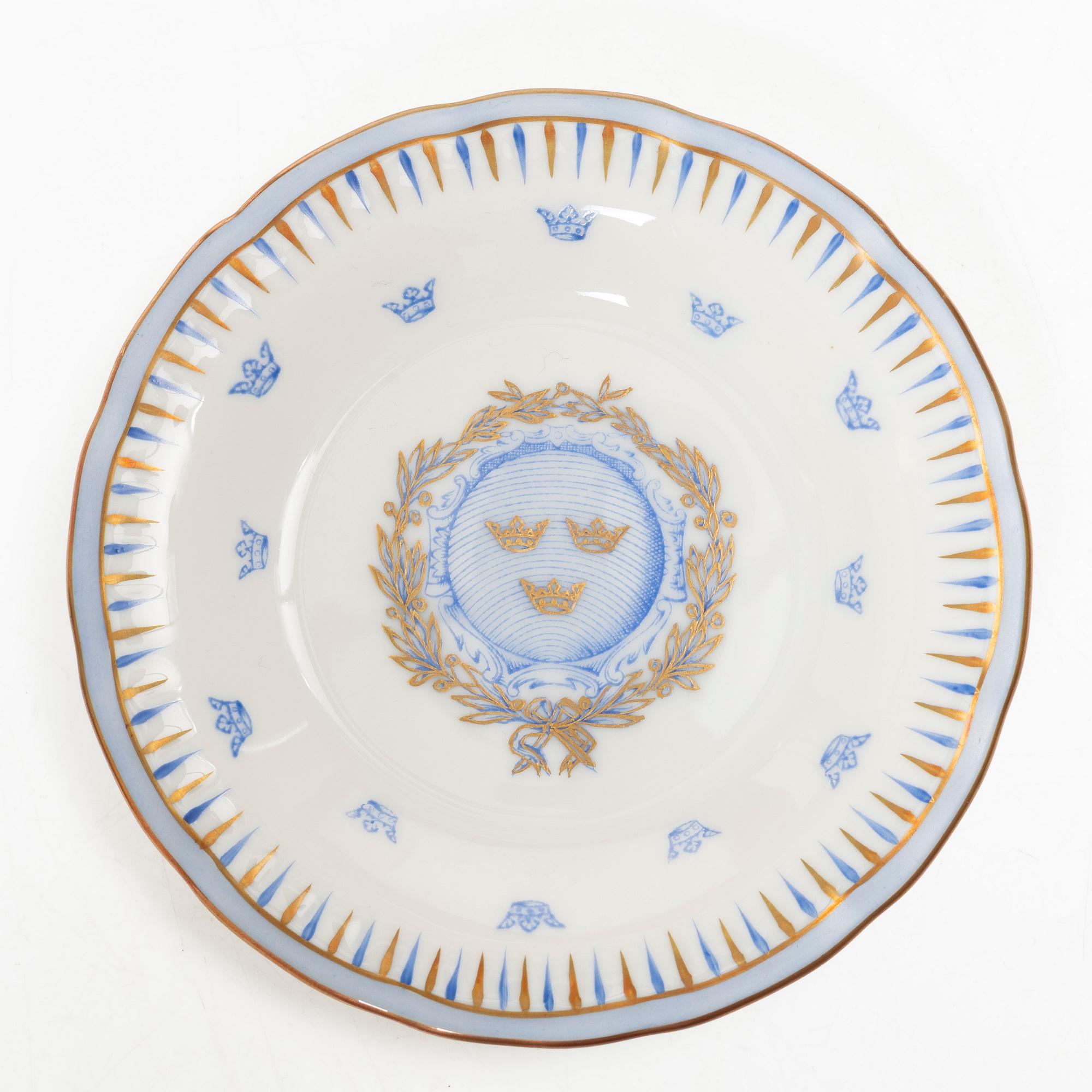 Rörstrand, cremekoppar med fat, 12 st.