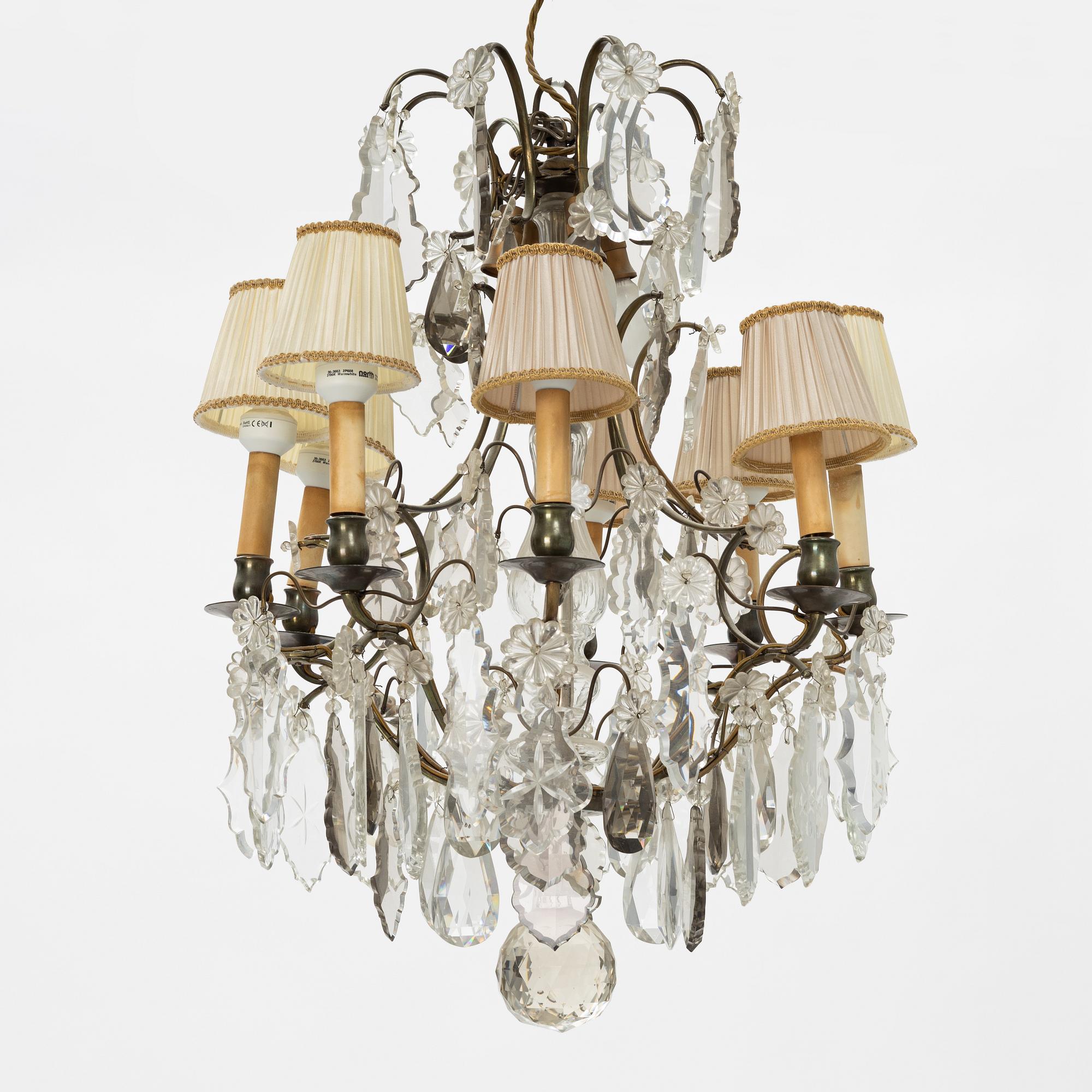 A Rococo style chandelier, first half of the 20th Century.