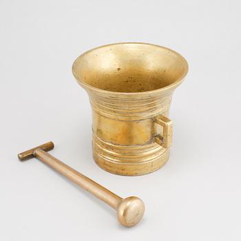 MORTEL, mässing, 1800-tal.