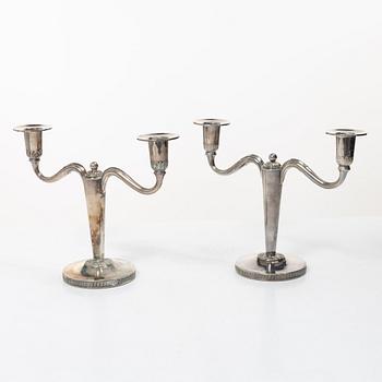 Tore Eldh, A pair of silver candelabra, Ceson, Gothenburg, 1983.