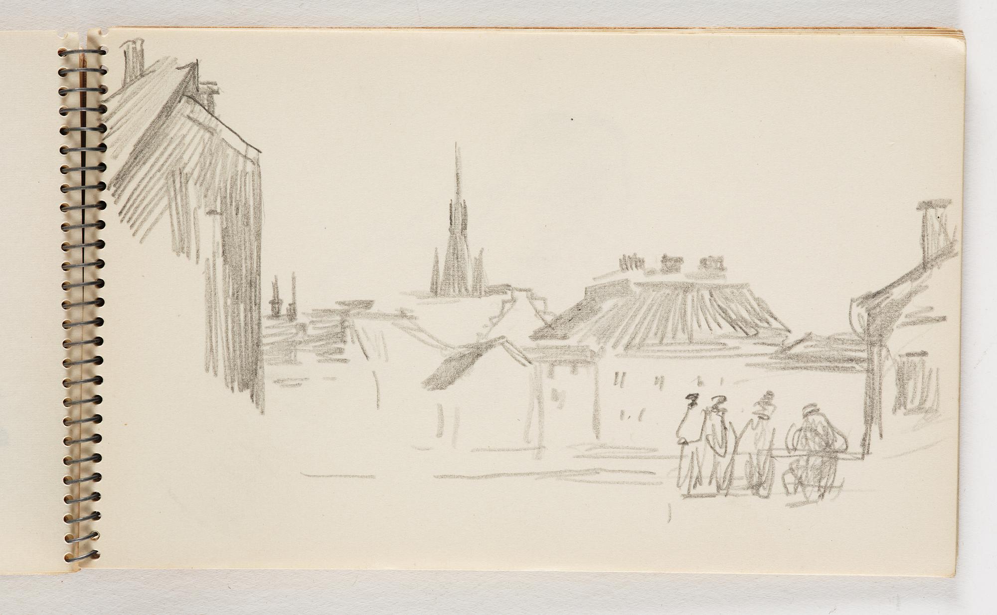 Lotte Laserstein, 10 små skissblock med teckningar.