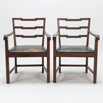 MIKKO S. NUPPONEN, a set of six 1930's 'Jukola' chairs for HMN Huonekaluliike Mikko Nupponen. Finland.