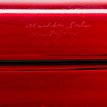 Markku Salo, glass sculpture, year dog, signed Markku Salo, Nuutajärvi 2014, numbered 89/100.